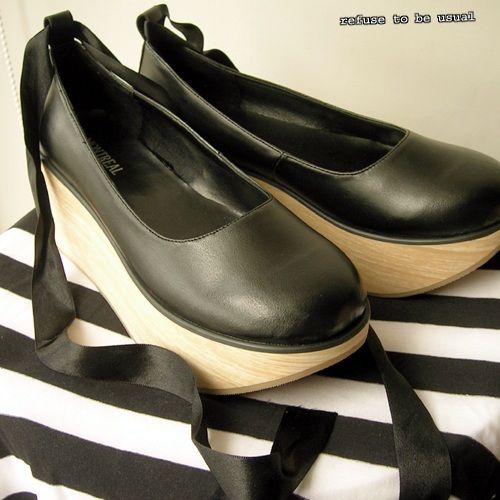 platform ballet slippers